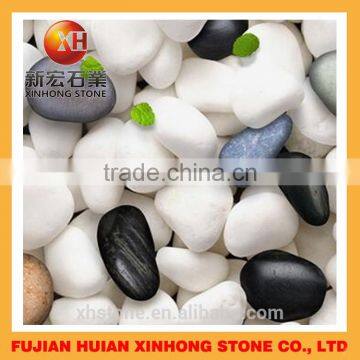 Garden decorative pure snow white pebble stone for hot sale