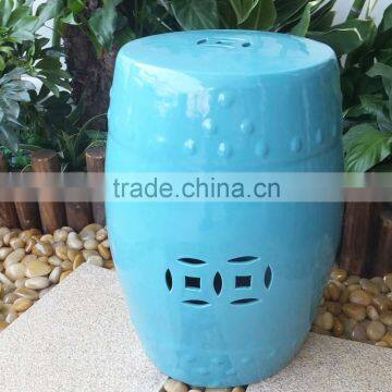 Blue chinese ceramic garden stools