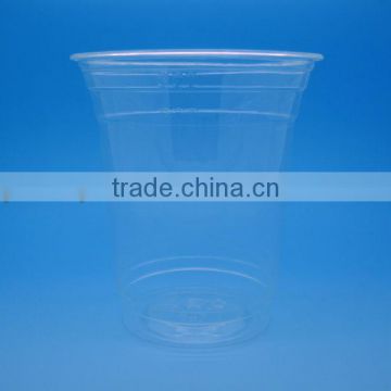 Biodegradable PLA clear plastic cups/eco cold drink cup