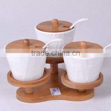 high quality wholesale ceramic roast seasonings /ceramic cookware wholesale/3pcs set ceramic season pot roast whole sale