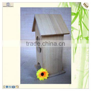 Fsc Guaranteed Laser Carving Wood Bird Cage House photo-2