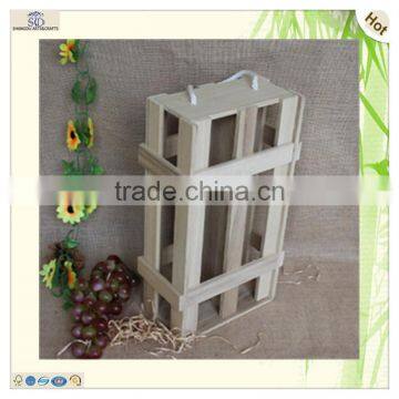 wholesale string handle wooden fruit wine gift crate box