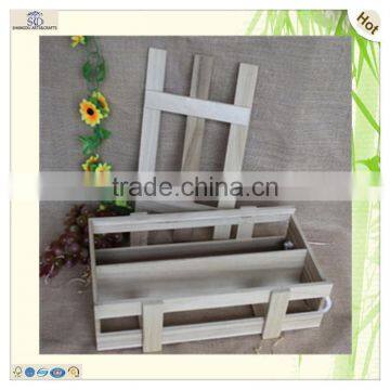 Wholesale String Handle Wooden Fruit Wine Gift Crate Box photo-3