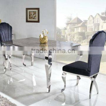 TH329 Hot Selling Marble Top Dining Table Set photo-4