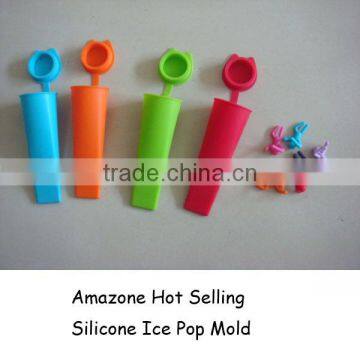 2014 Hot selling food grade automatic silicone ice pop maker / tray /custom silicone ice pop mold