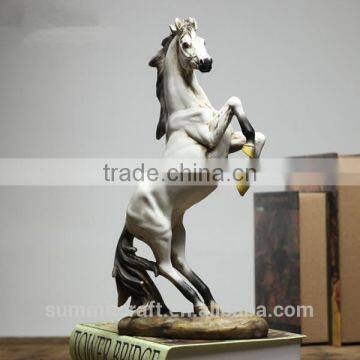 Resin White Horse Figurines Arabian Horse Sculpture photo-2
