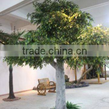 factory price hot sale artificial banyan tree with real wood trunk