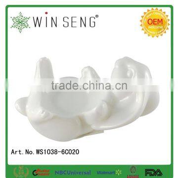 Lovely Easter Decoration White Ceramic Rabbit Figurines photo-4