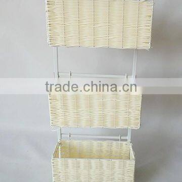 Upton Home Burnet White Over-the-Door 3-tier Storage Basket Set photo-4