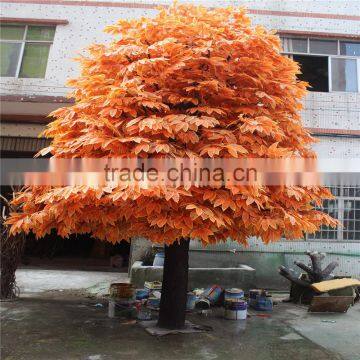 SJ20170210 ornamental foliage plants artificial gloden banyan ficus tree