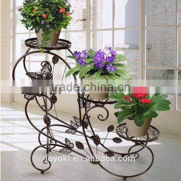 Classic Plant Stand Shelf Holds Garden 3 Tier Iron Flower Pot Stand photo-3