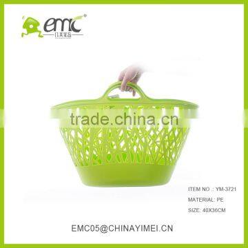 Hotsale round Large new PE plastic laundry basket with handle