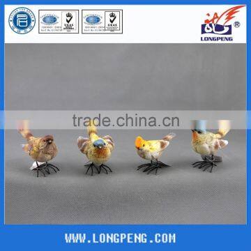 Cute Small Colorful Polyresin Bird for Garden Decoration & Indoor