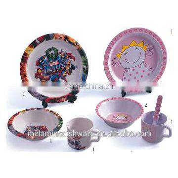 2016Hot selling melamine dinner plate melamine dinner set for children