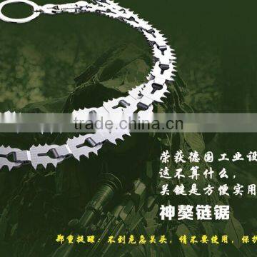 2015 ISPO Awarded New Model Outdoor Survival Gear Steel Chain Saw for Cutting Trees