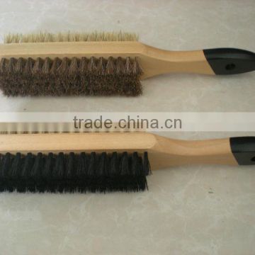 Doulbe side wooden shoe brush