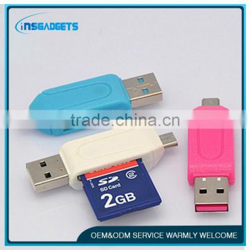 OTG card reader with SD/TF card slot