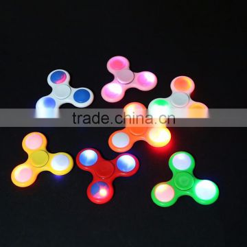 3 LED Light Fidget Tri-Spinner Finger Gyro Desk Hand Spinner Toy wholesale