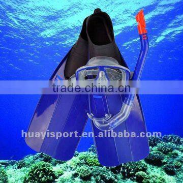 Professional new diving equipment sets scuba mask dry snorkel fins set