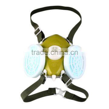 1Pcs Dual Respirator Gas Mask Anti-Dust Twin Chemical Spray Paint Safety Headwear photo-2