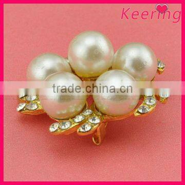 Rhinestone Crystal Cheap Wholesale Pearl Brooch for Wedding Invitations WBR-1347 photo-2