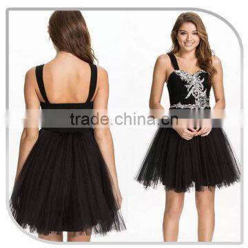 2014 Lades Silver Embroidered Chiffon Embroidered Dress photo-2