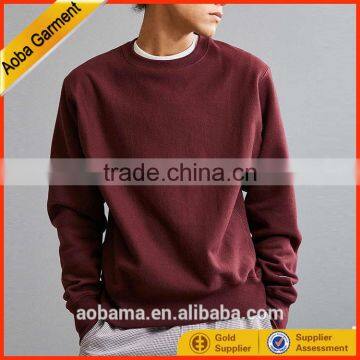 plain high quality fashion style round neck mens hoodies custom