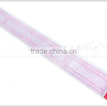 Kearing Brand 5*60cm Length 1.2mm Thickness Straight Flexible Sandwich Line Plastic Garment Ruler for Fashion Deisgn#8005 photo-2