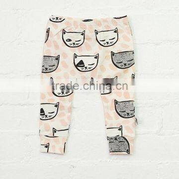 Latest Design Kint Pants for Girl Boy Cartoon Print Pants for 2017 photo-2