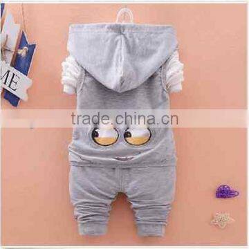 3PCS Baby Boys Girls Clothing Set Long Sleeve Shirt Pants Vest Hoodie photo-4