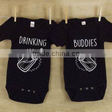 Custom Shirt - Matching Jumpsuits Twins Baby ,Cute Baby Shower Gift photo-4