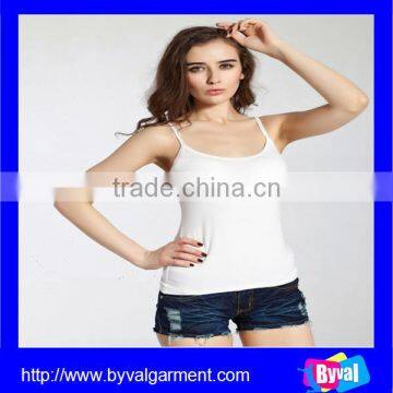 Wholesale White Plain Tank Top Women, Summer 2015 Tank Top Breatheable, Made in China Tank Top