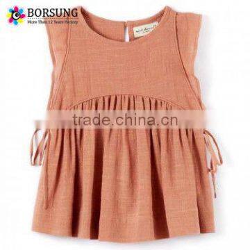 Latest Frock Designs Cotton Linen Causal Baby girls Clothes Dresses for kids clothes