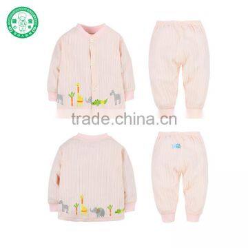 2017 latest design cute animal cartoon printing children pajamas baby clothing