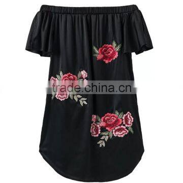 Summer Women Beach Dresses Off Shoulder Flower Print Ladies photo-4