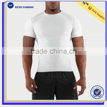 Mens Fitness Wear Bodybuilding Compression Tight Short Sleeve T Shirt