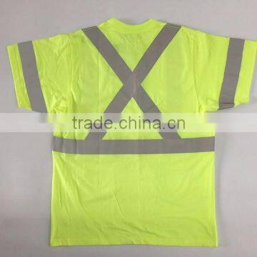 High Visibility Lime Short Sleeve CSA Z96 Reflective T-shirt photo-6