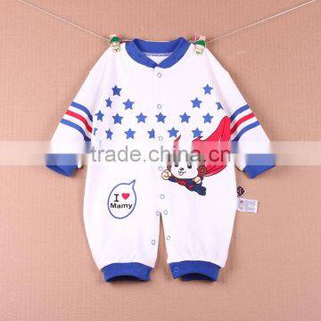 Wholesale Baby Cotton Romper Cute Jumpsuit Long Sleeve Baby Onesie photo-4