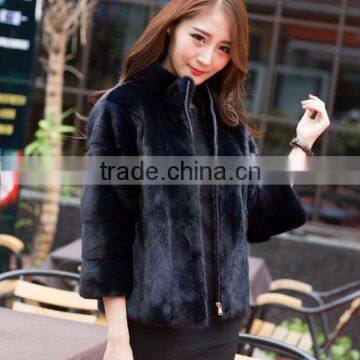 Winter fur herd jacket imported mink fur one fur coat Korean version thin female jacket