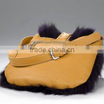 Fox Fur Tote Bag, Fox Fur Bag, Mink Fur Bag photo-5
