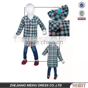 2016 High Quality Plaid Pattern Kid Shirt photo-3