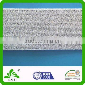 Custom Color Gold Silver Yarn Metallic Lurex Elastic Webbing photo-5