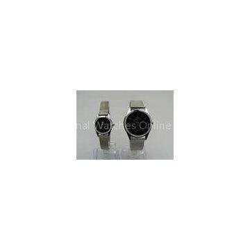 Lovers Style Alloy Couples Watches Set Steel Ribbon Strap 22MM / 36MM