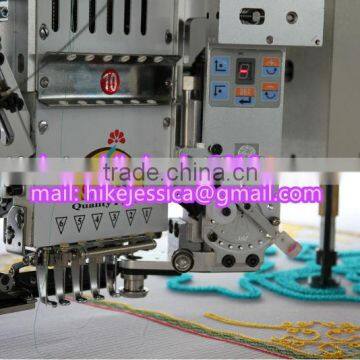 fushun 611 11heads chenille towel chain stitch cording coiling beads single sequin and flat computerized embroidery machine