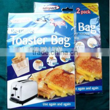 4 x Reusable Toaster Toastie Sandwich Toast Bags Pockets Toasty Toastabags NEW