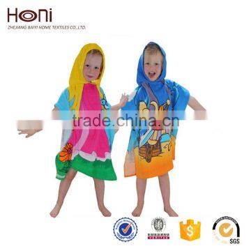 Wholesale children spa robes baby bathrobe poncho bathrobe