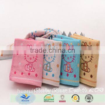 hot sale hello kitty jacquard anti-pilling water absorption face towels