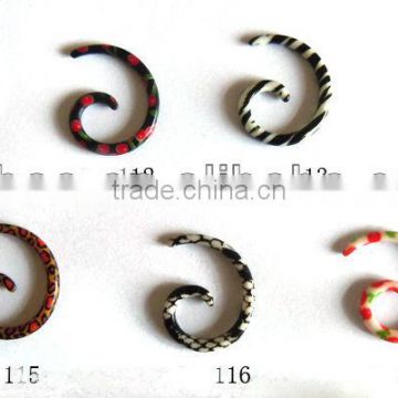 New Acrylic Ear Expander Ear Piercing Body Piercing Spiral Snail Piercing