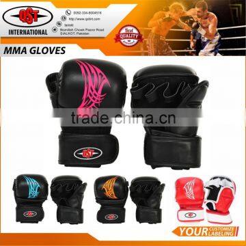 MMA Thai Gym Muay Punching Bag Half Mitt Train Sparring Kick Boxing Gloves Pad