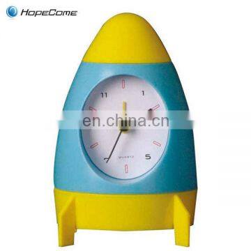 (HC2490) children toys Rocket shape Safety table alarm clock